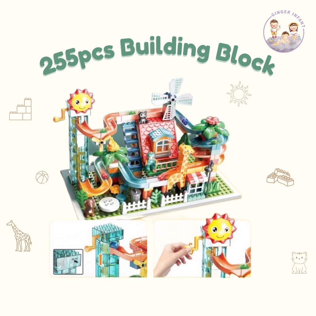 Jual 255 pcs building block mansion. Electric roof slide. building ...