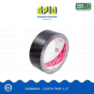 Jual LAKBAN-KAIN-HITAM-CLOTH-TAPE-DAIMARU-1-5-36-MM-X-12M-MURAH