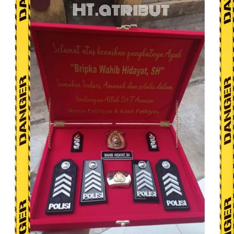 Jual Pangkat Bripka Polisi Pdh Pdu Full Set Box Custom Ucapan Selamat