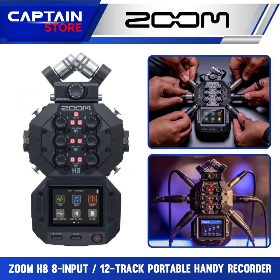 Jual Zoom H8 8Input / 12Track Portable Handy Recorder Shopee Indonesia