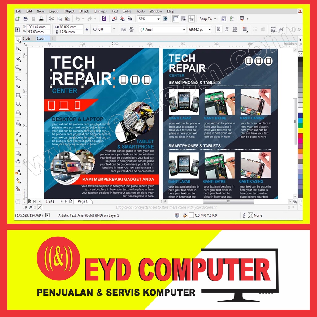Jual DESAIN BROSUR FLYER PAMFLET TEMPLETE CDR CORELDRAW | Shopee Indonesia