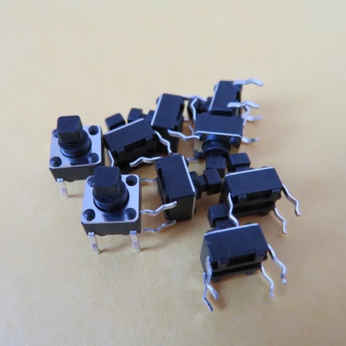 Jual Push Button 6x6x7.3 Square Head Micro Tactile Momentary Switch ...