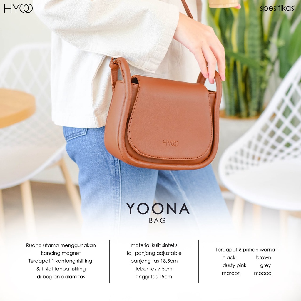 Jual TERMURAH TAS SELEMPANG WANITA YOONA BAG BY HYOO INDONESIA | Shopee ...