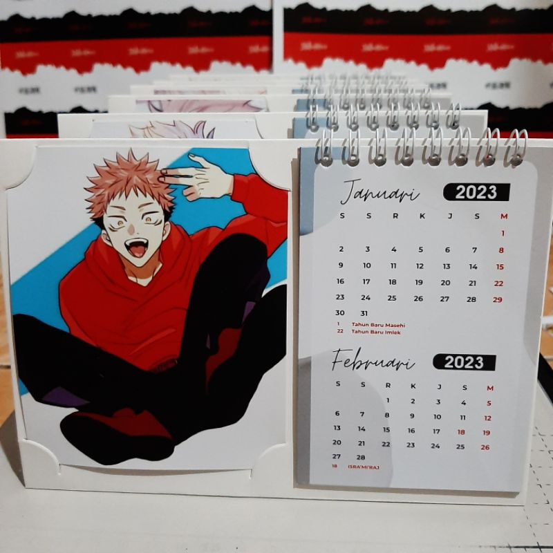 Jual Kalender Duduk Jujutsu Kaisen Gojo Satoru Sukuna Itadori Yuji