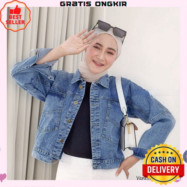 Jual Jaket Wanita Korea Import Cwe Distro Cewek Jins Uo554 Jaket