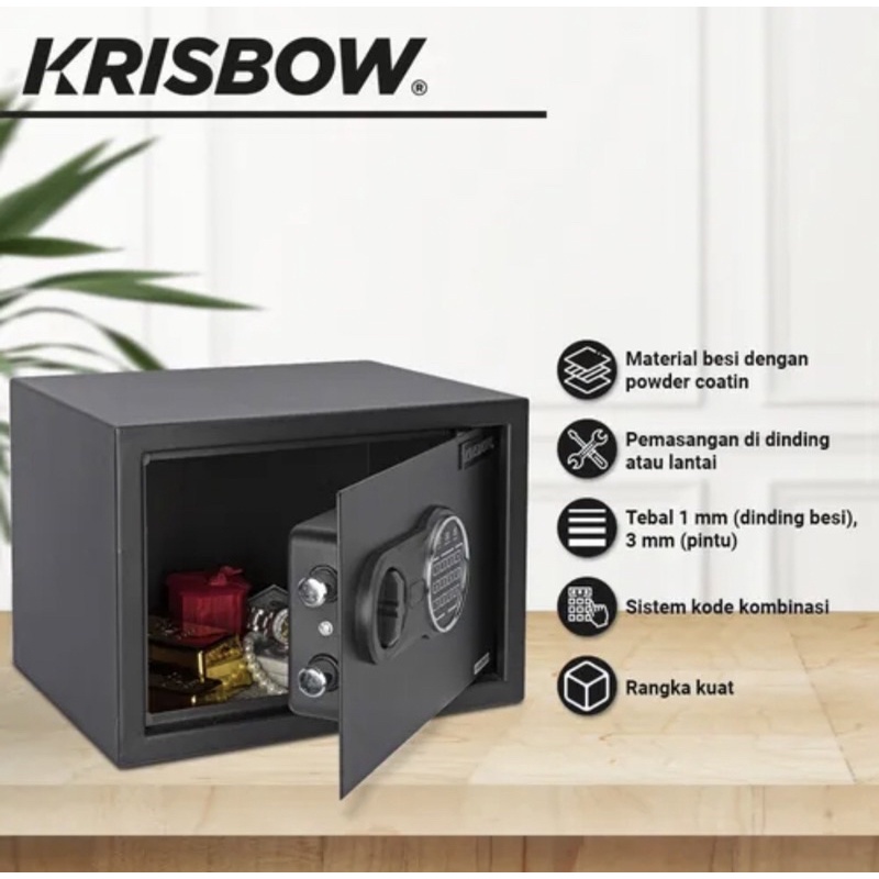 Jual KRISBOW BRANKAS BESI HITAM 20SCE 1/3/ACE STELL SAFE BLK 20SCE/ACE