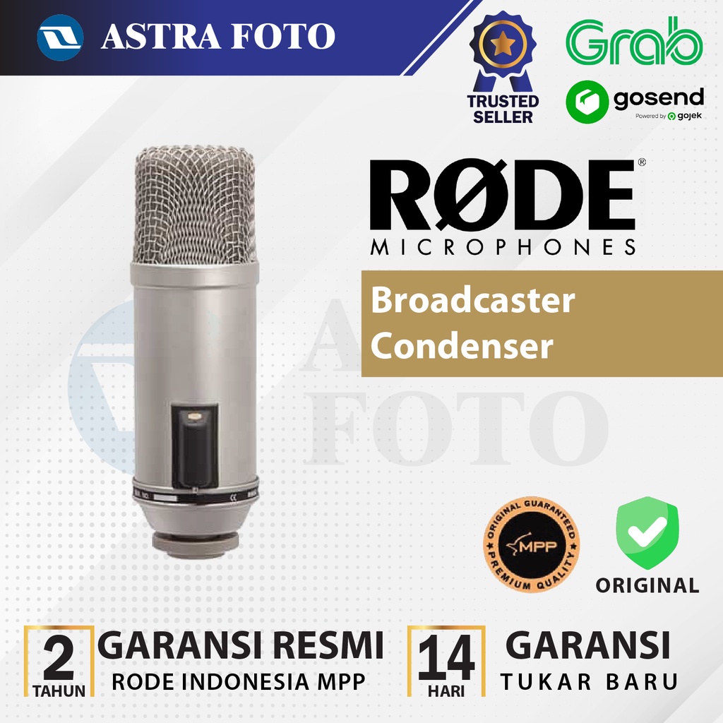 Jual Mic Rode Broadcaster Condenser Microphone Broadcast Sound MIC ...