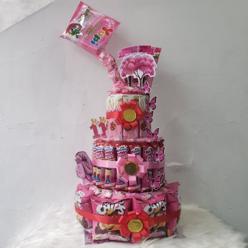 Jual PROMO,,,Kue Ultah Tower Snack /Cake Tower Snack Kekinian Susun ...