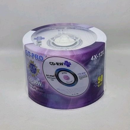 Jual CD-RW 12X GT-PRO PLUS TABUNG ISI 50 KEPING | Shopee Indonesia