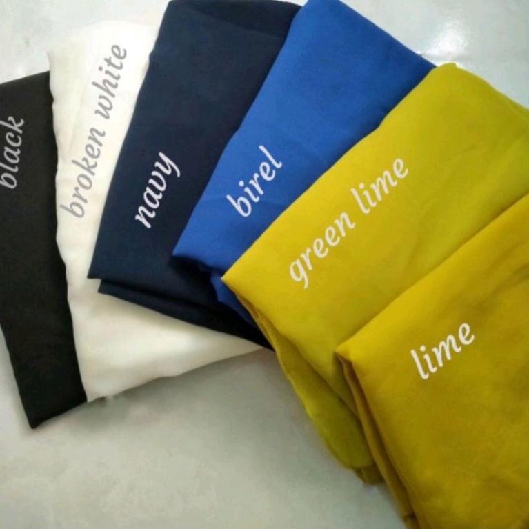 Jual [CBT.18Oc22q] 175 x 75 pashmina ceruty polos by laamia hijab ...