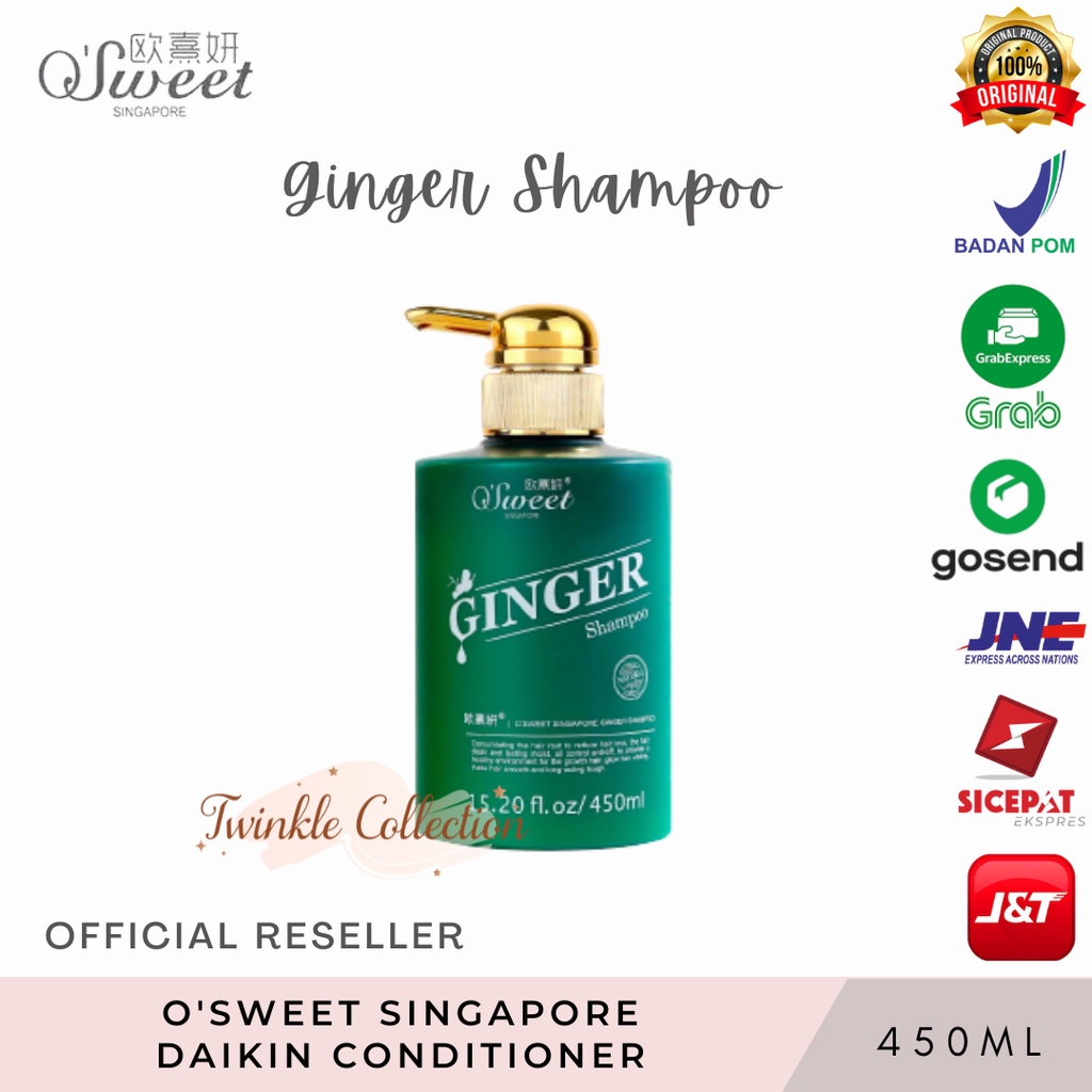 Jual O'Sweet Singapore Ginger Shampoo Anti Rontok OSweet 450ml | Shopee ...