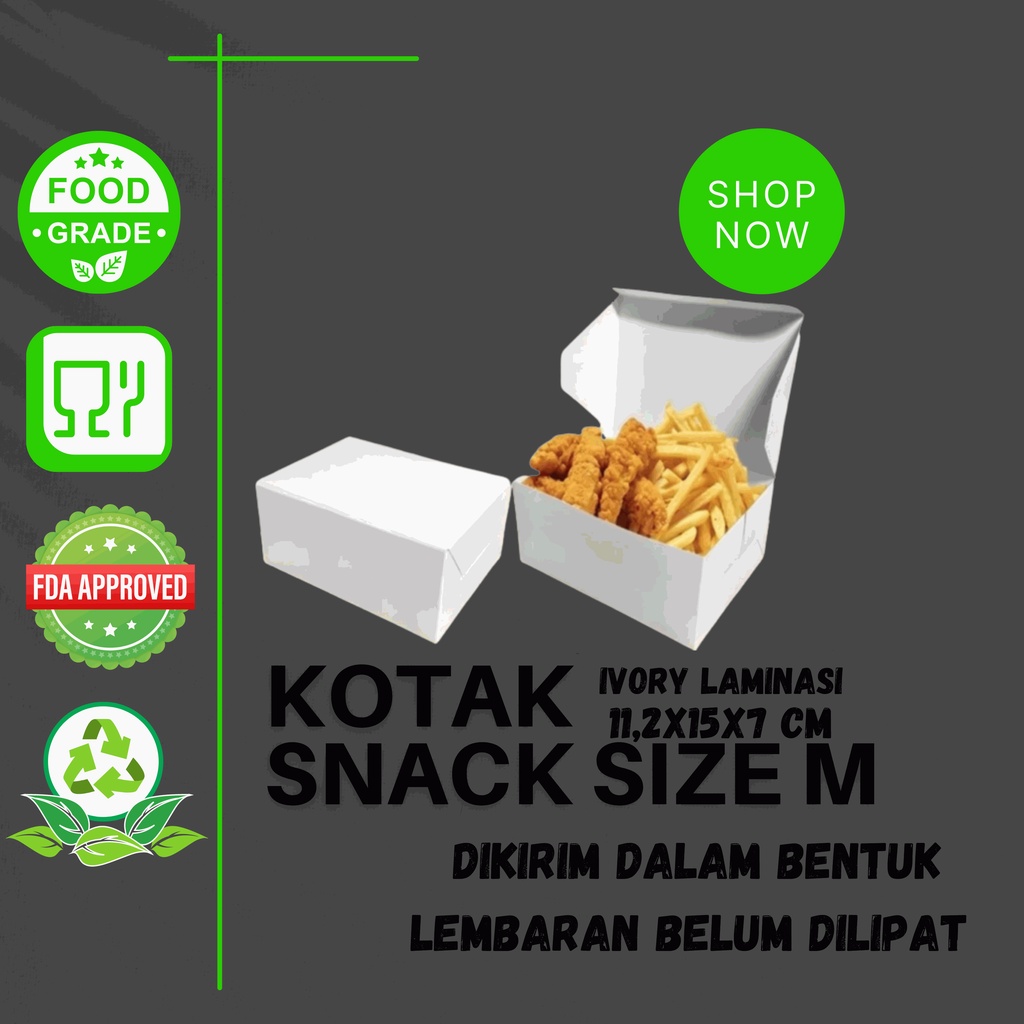 Jual kotak snack, Kotak Snack Box, Snack Box Ivory Laminasi Ukuran M ...