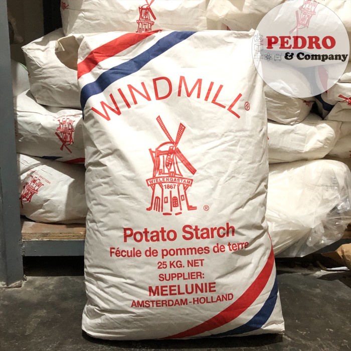 Jual Tepung Kentang Windmill Potato Starch 25 Kg Tepung Sangfen Kentang ...