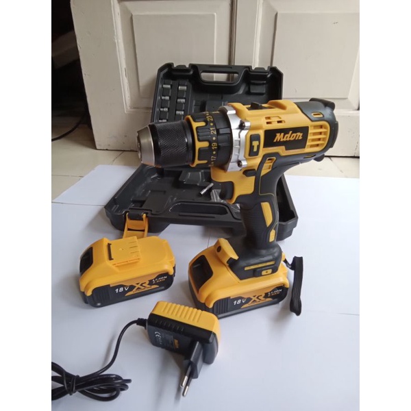 Jual Bor Cordless Mdon Ts Mesin Bor Baterai Cas V Set Shopee Indonesia