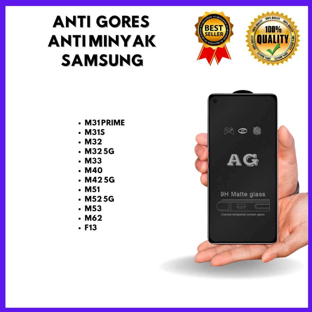 Jual Tempered Glass Anti Minyak -Matte SAMSUNG M31 PRIME-M31S-M32