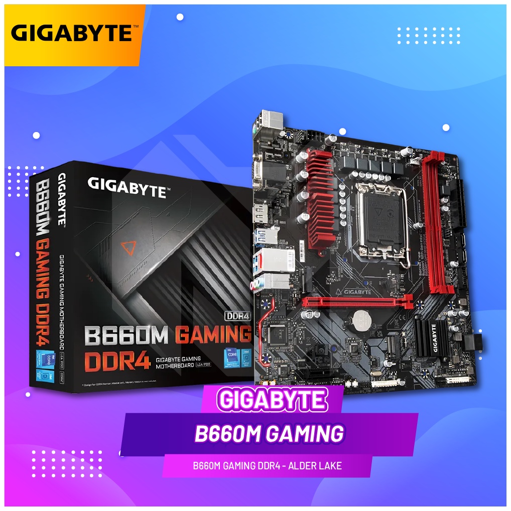 Jual Gigabyte B660M GAMING Intel LGA1700 B660 DDR4 Motherboard Alder