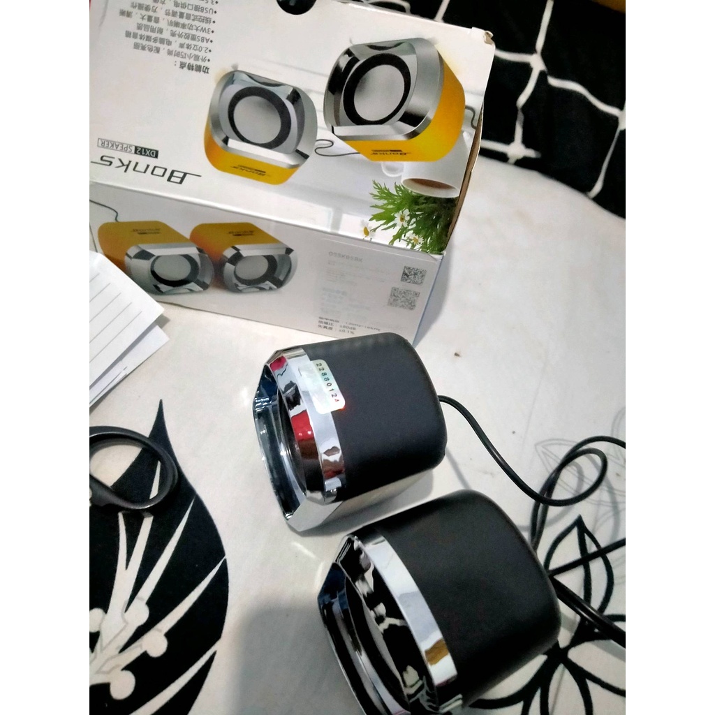 Jual Speaker Stereo 2.0 3W Spiker Sepeker Mini PC Laptop Komputer Full ...
