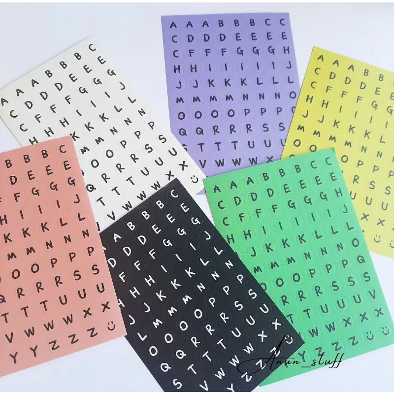 Jual Sticker Alphabet Stiker Huruf Lembaran Warna Warni | Shopee Indonesia