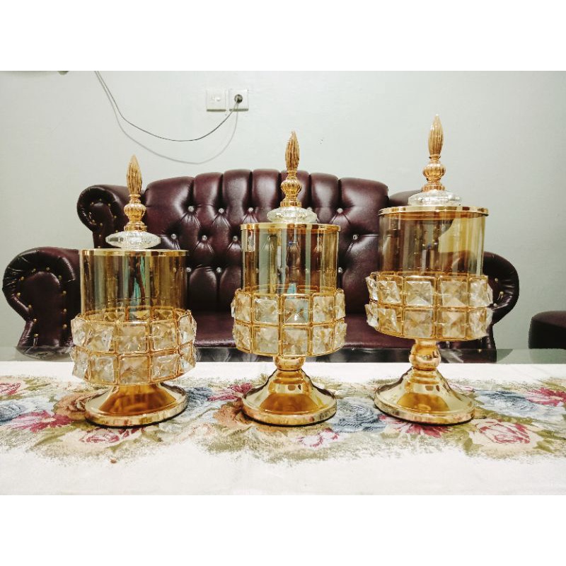 Jual toples sultan mewah / toples Turki kaca / toples set 3pc | Shopee ...