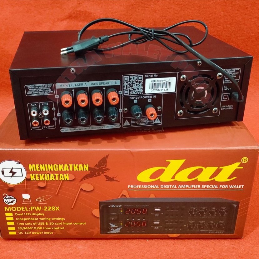Jual AMPLI WALET DAT PW 228 X AMPLIFIER DAT 2 PLAYER 4 CHANNEL | Shopee ...