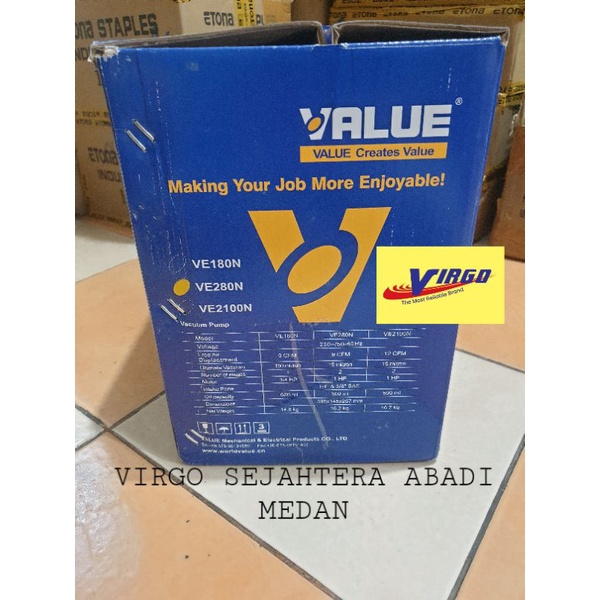 Jual VE280N MESIN VACUUM PUMP 1 HP 9 CFM VACUM AC 15 MICRON VALUE VE ...