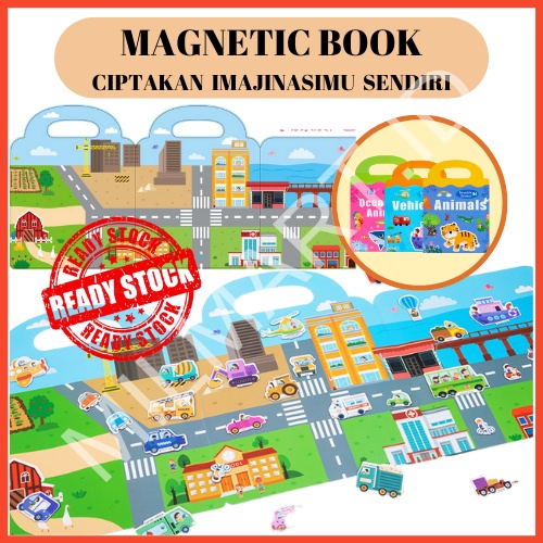 Jual BUKU MAGNET BUKU STICKERS KIDS CREATIVITY MAGNETIC PUZZLE BOOK ...