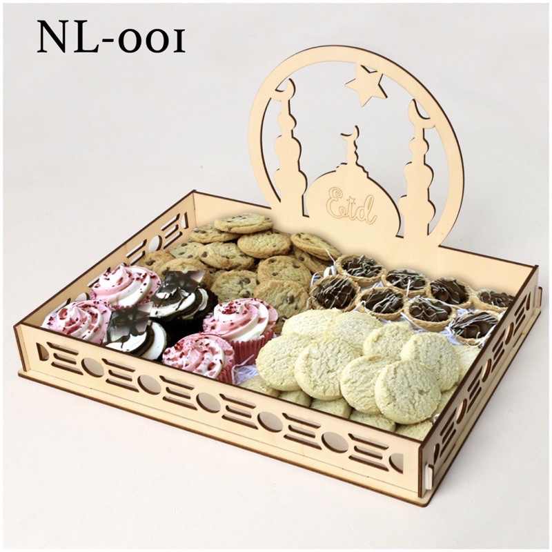 Queensbakeware Nampan Saji Muslim Islam Hari Raya Lebaran Idul Fitri Ramadan Halal Makanan Baki FoodTray Ka