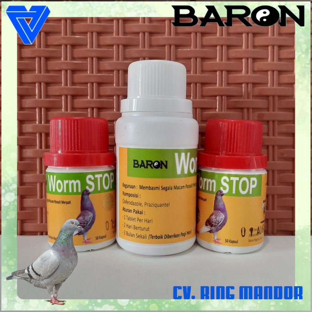 Jual OBAT CACING WORMSTOP BARON OBAT MERPATI Shopee Indonesia