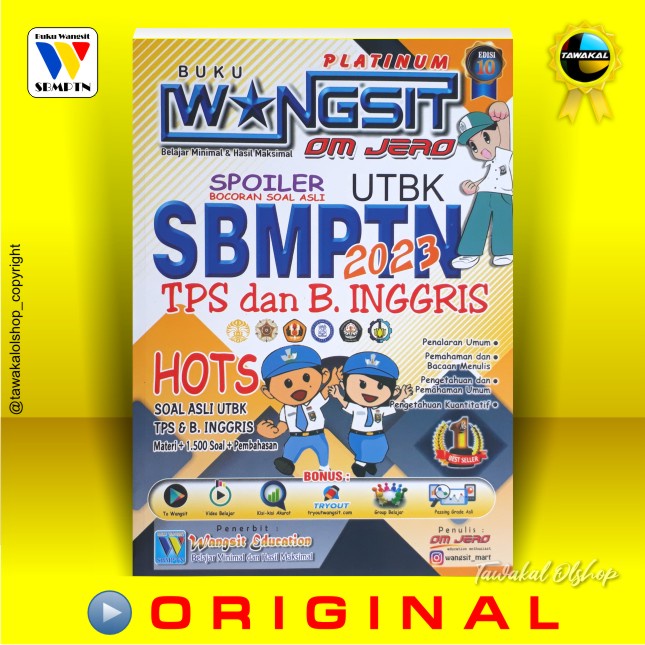 Jual Buku Wangsit UTBK SNBT TPS Platinum 2023 / Tes Potensi Skolastik ...