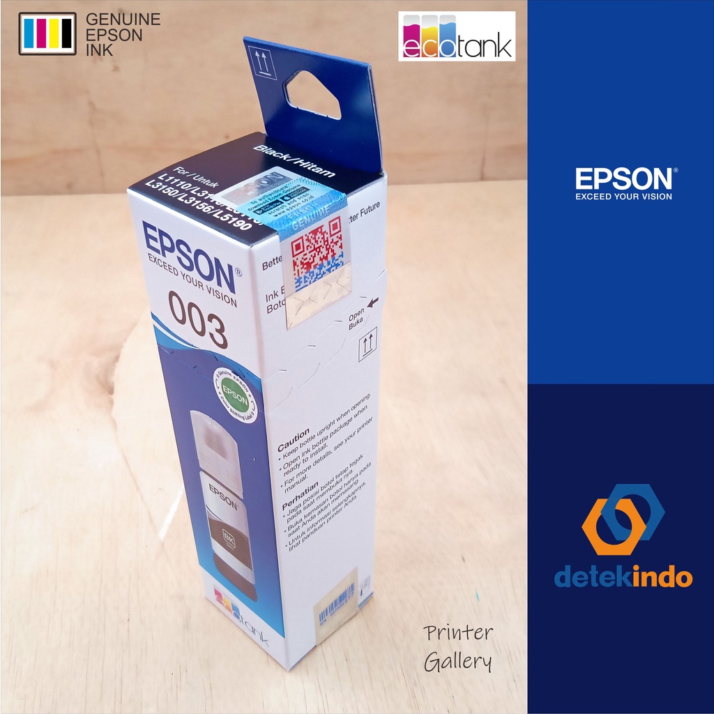 Jual Tinta Epson 003 Original - Genuine Epson Ink 003 - Black | Shopee ...