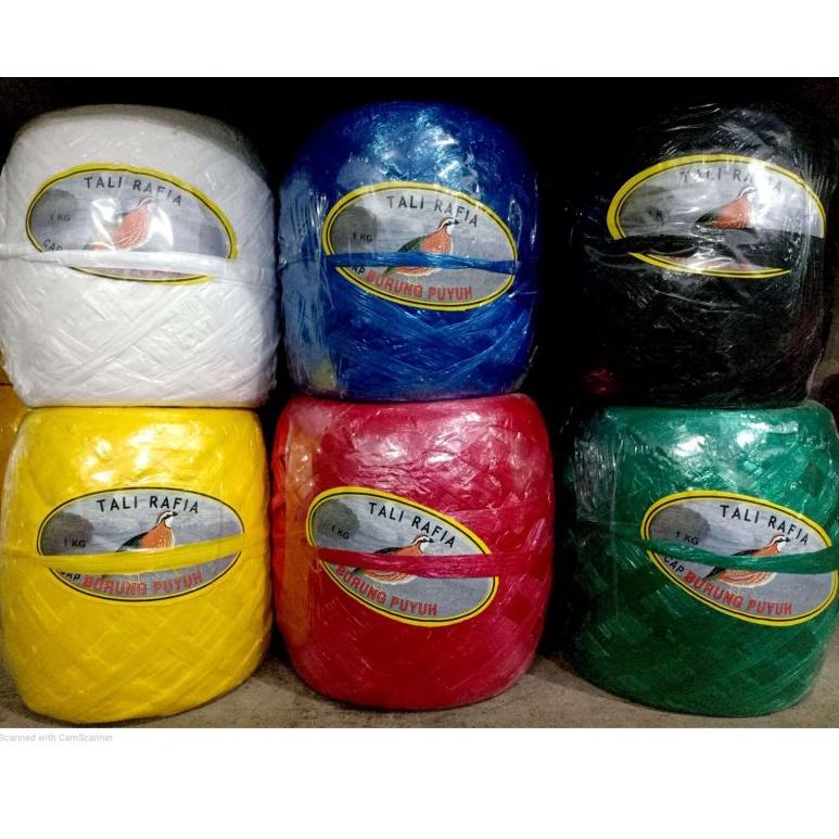 Jual Tali rafia 1kg cap puyuh warna warni/Rafia 1 kilo [SA.18Oc22ᴼ ...