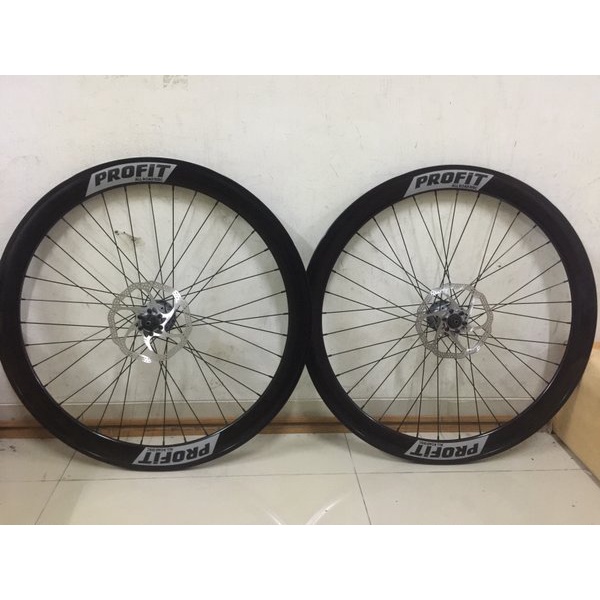 Jual Wheelset Road Bike Sepeda Balap Gravel 700c Alloy PROFIT 5cm Hub
