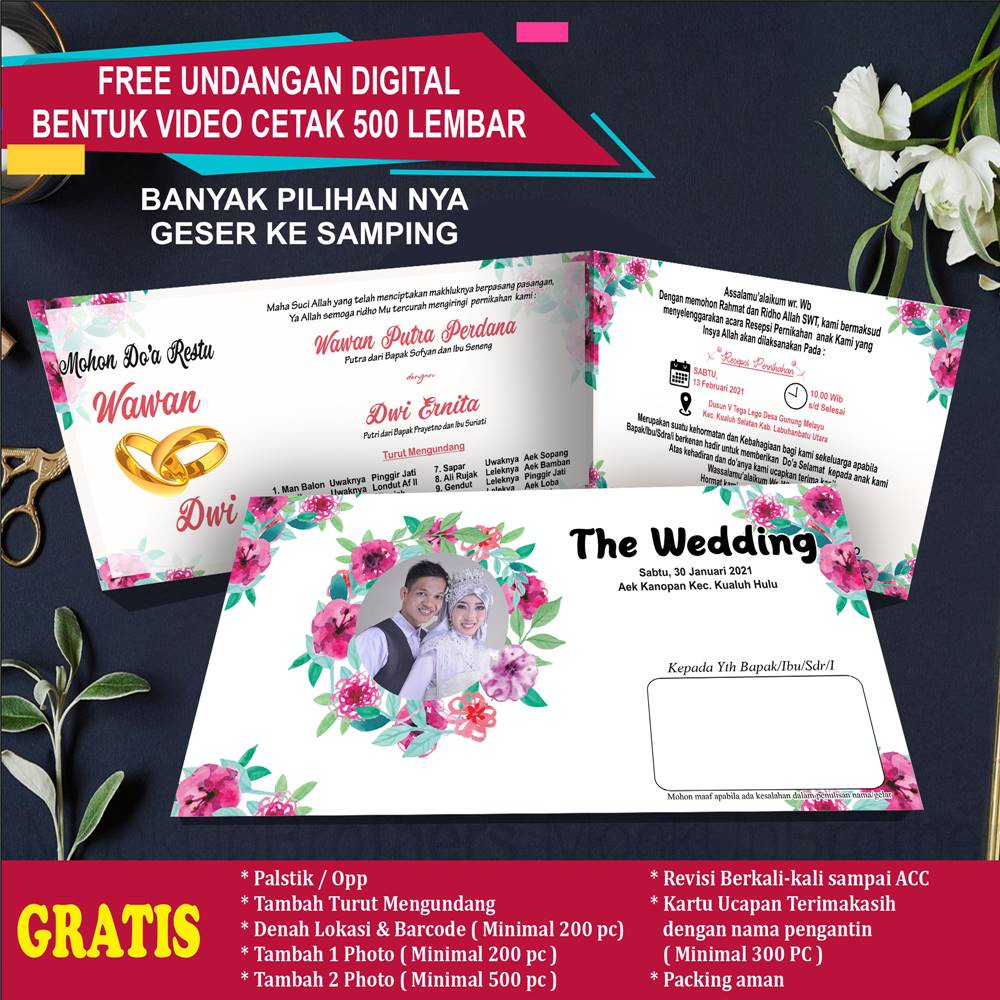 Jual Undangan Unik Undangan Pernikahan Foto Undangan Pernikahan ...