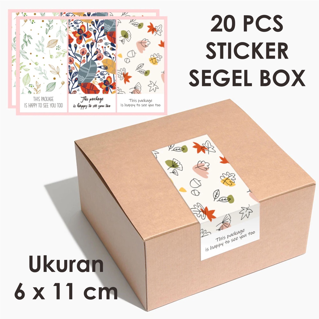 Jual ISI 20 PCS Stiker Sticker Segel Box Seal Box Label Packaging