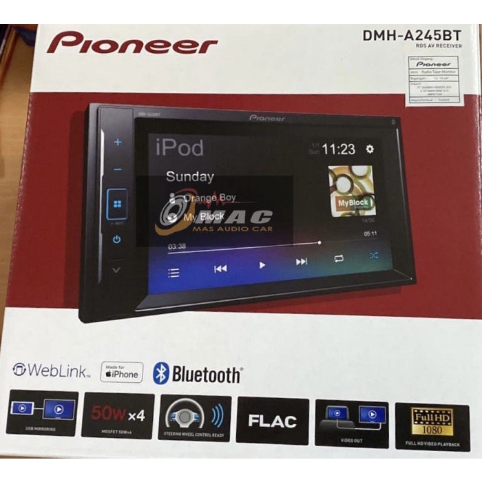  Jual Headunit Double Din "Pioneer AVH A245 BT" 