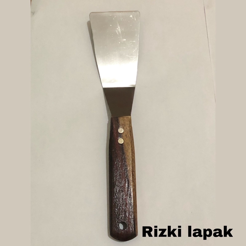 Jual spatula bengkok roti bakar / scrapper / spatula kebab pizza ...