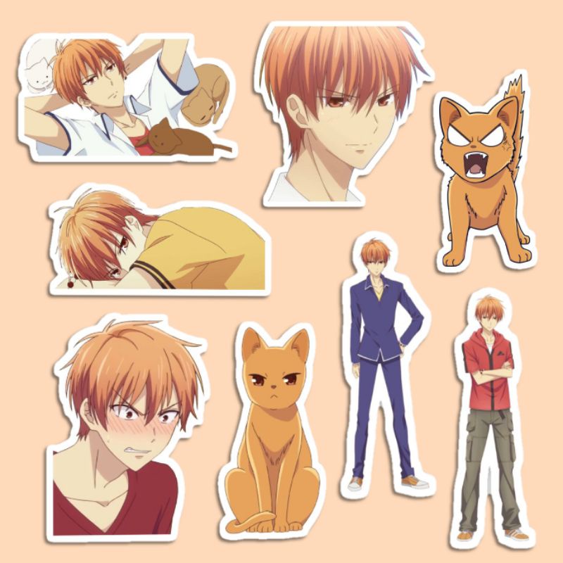 Jual Sticker Anime Fruit Basket Kyo sohma Yuki sohma tohru honda ...