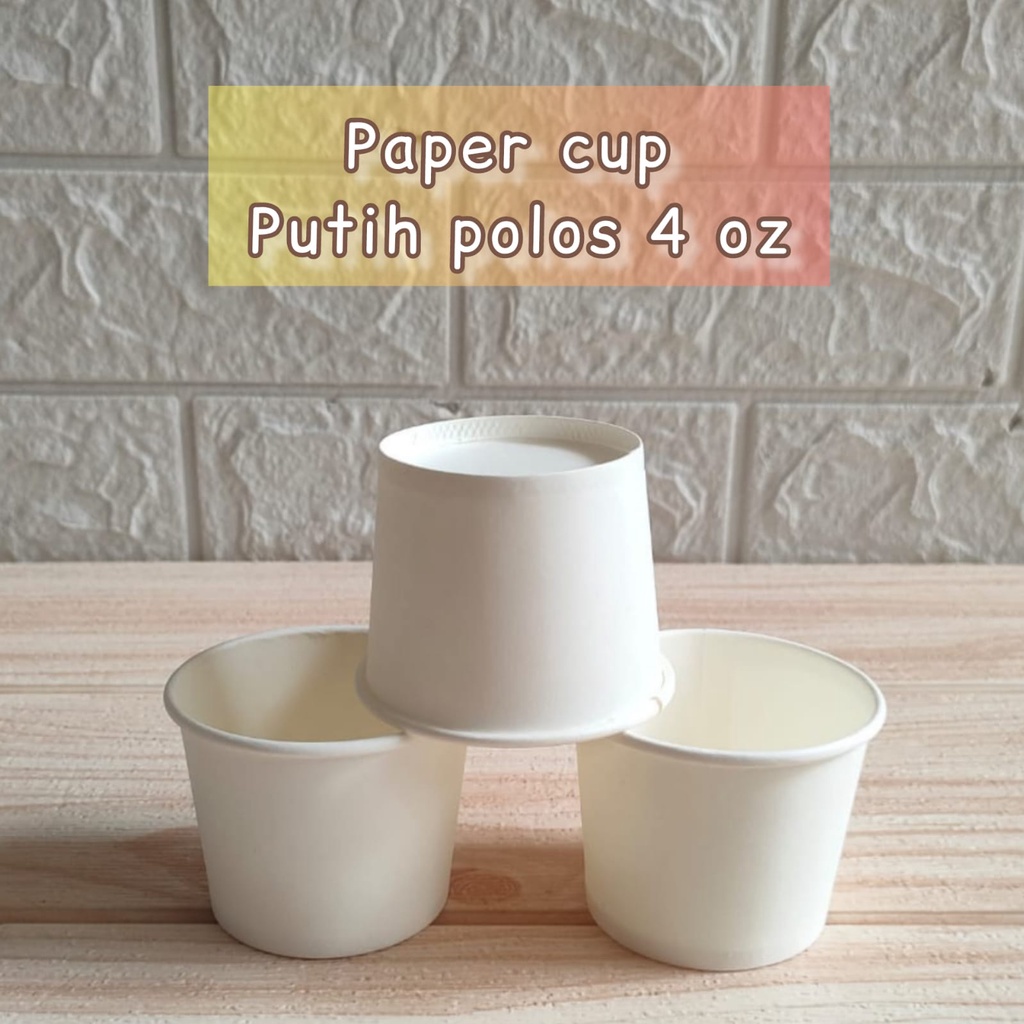 Jual Paper cup putih polos 4 oz | Shopee Indonesia