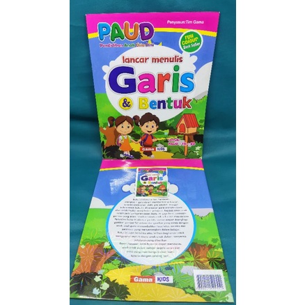 Jual Buku Lancar Menulis Garis Dan Bentuk Anak PAUD TK Full Colour ...