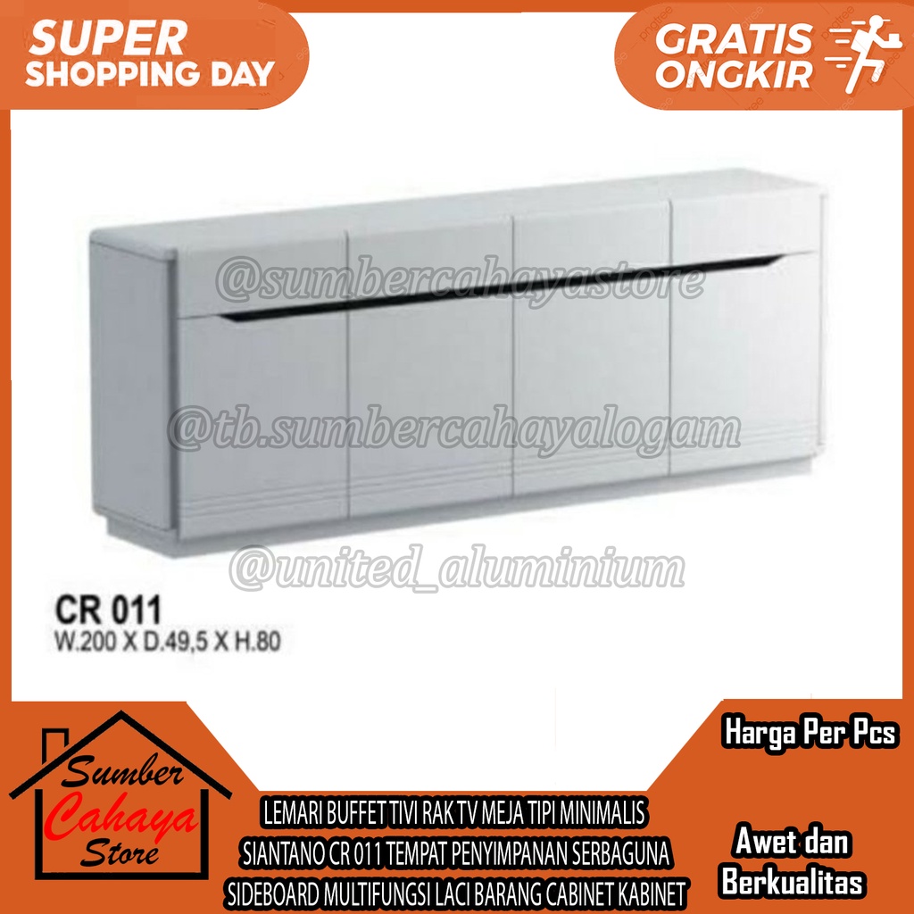 Jual LEMARI BUFFET TIVI RAK TV MEJA TIPI MINIMALIS SIANTANO CR 011 ...