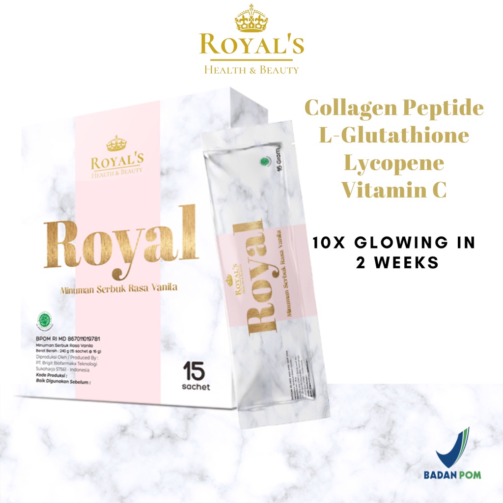Jual Royal Collagen Drink With L-Glutathione, Lycopene and Vitamin C  Whitening Anti Aging Firming | Shopee Indonesia