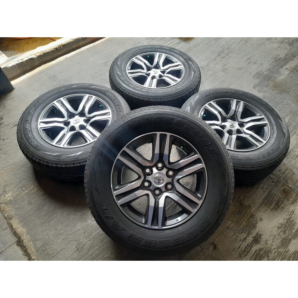 Jual Velg Aja Ring Bekas Copotan Fortuner Pcd X Grey Polish Shopee Indonesia