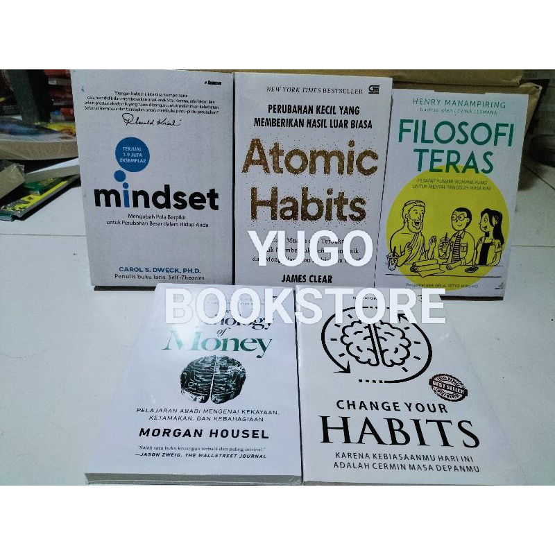 Jual Paket 5 Buku Motivasi Atomic Habits The Psychology Of Money