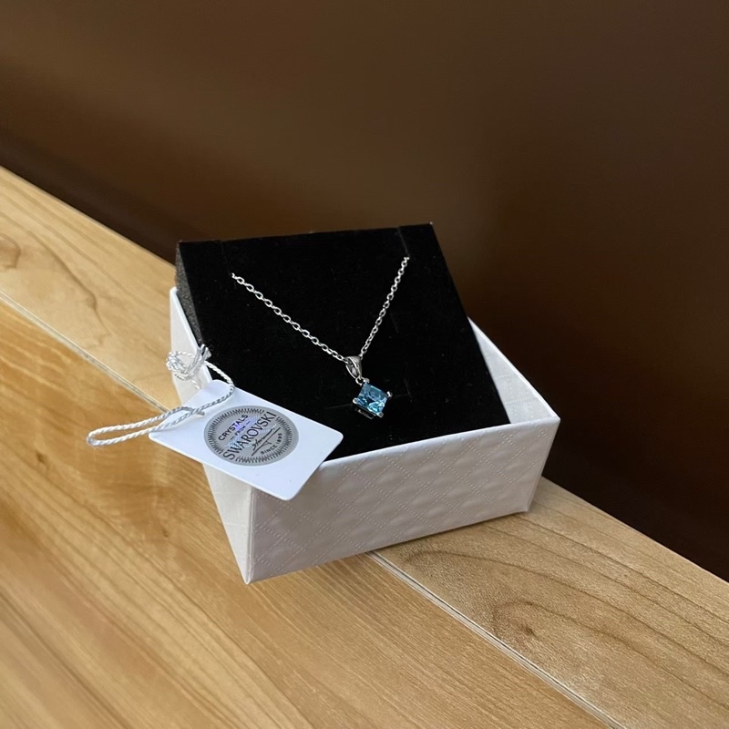 Jual [BOX PUTIH] Kalung Swarovski Necklace Pearl Swan Model Hati