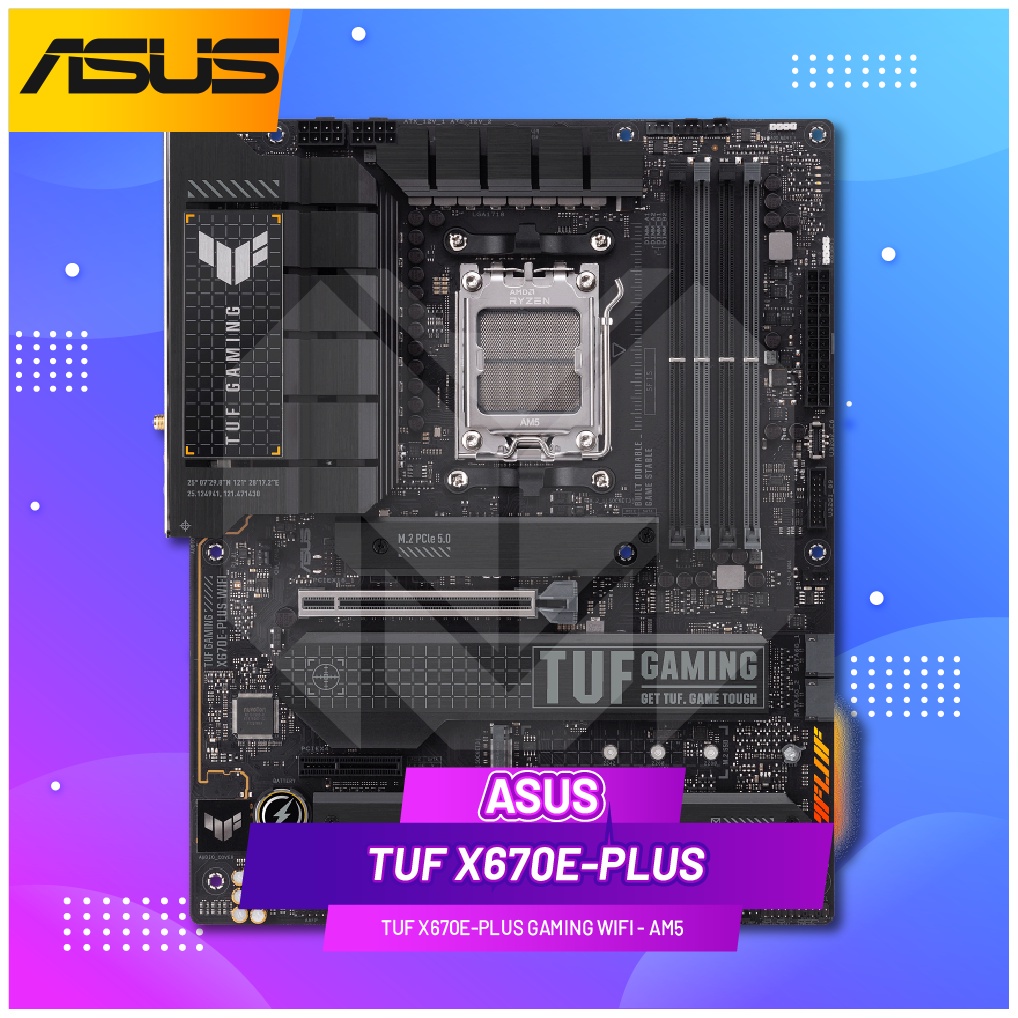 Jual ASUS TUF X670EPLUS Gaming Wifi AMD AM5 X670 DDR5 Motherboard