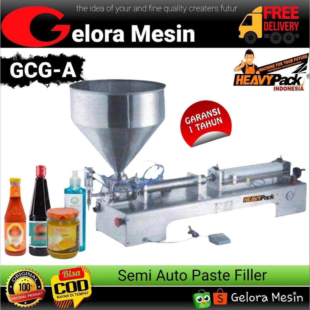 Jual Mesin Pengisi Cairan Pasta Pate Filing Machine Gcg A Heavypack