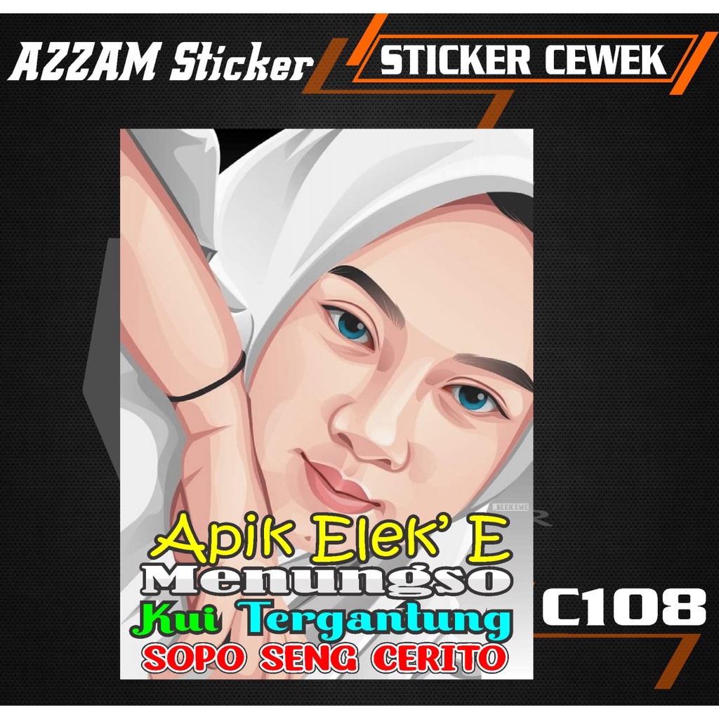 Jual Stiker KATA KATA APIK ELEK E decal cewek vektor mobil TRUCK ...