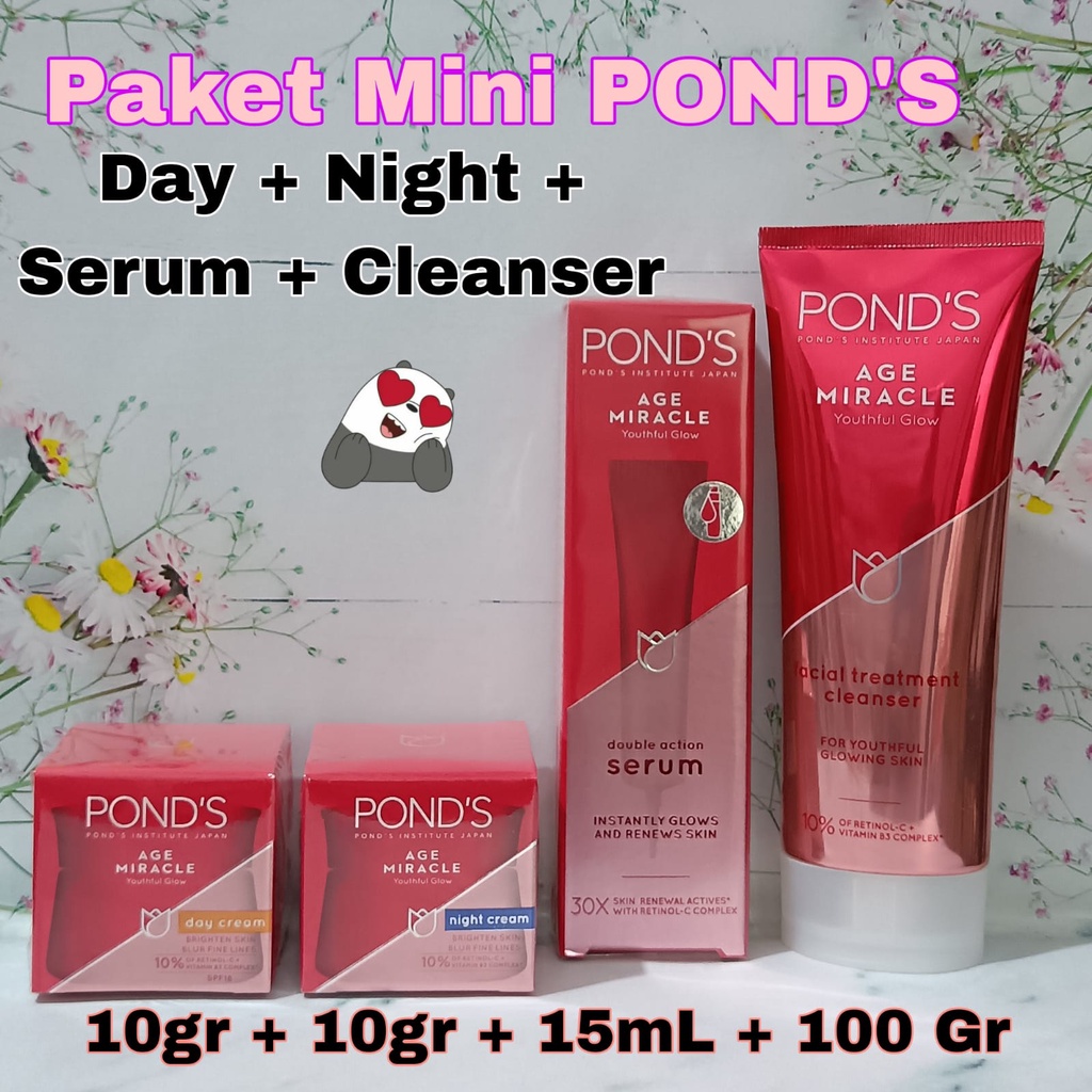Jual Paket Mini PONDS Anti Aging Youtful Glow Day Cream 10gr + Night