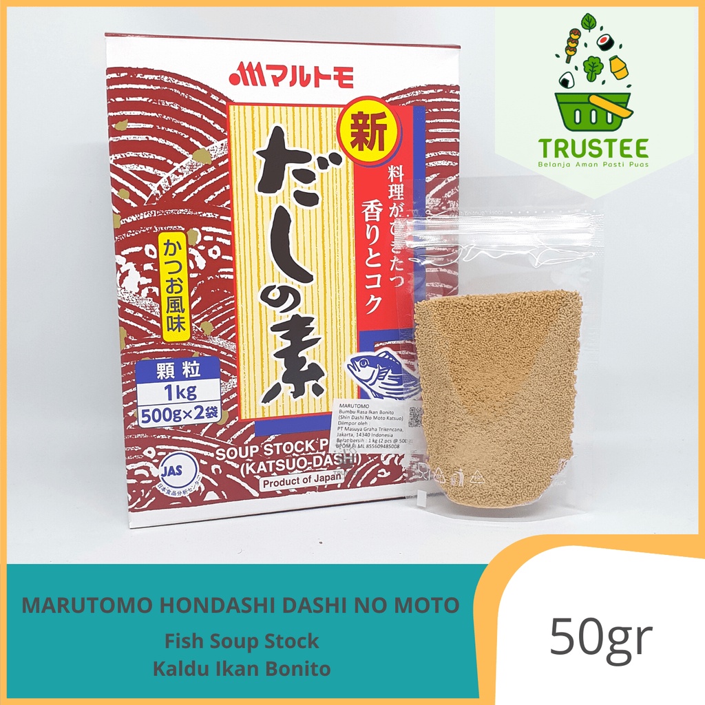 Jual Marutomo Hondashi / Katsuo Dashi / Kaldu Ikan Bonito 50 gr udon