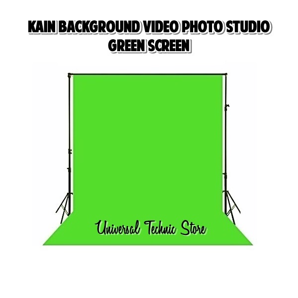 Jual Kain Background Zoom Green Screen / Backdrop Polyester Chromakey